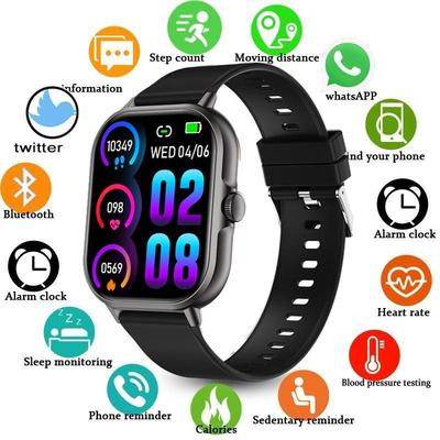 2024 neue Smart Uhr Männer Frauen Full Touch Körper Temperatur Herz Rate Monitor Smartwatch Wasserdichte Intelligente Armbanduhr