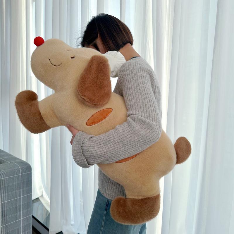 New Original Toy Chef Baguette Dog Healing Cushion Soft and Comfortable Plush Puppy Pillow