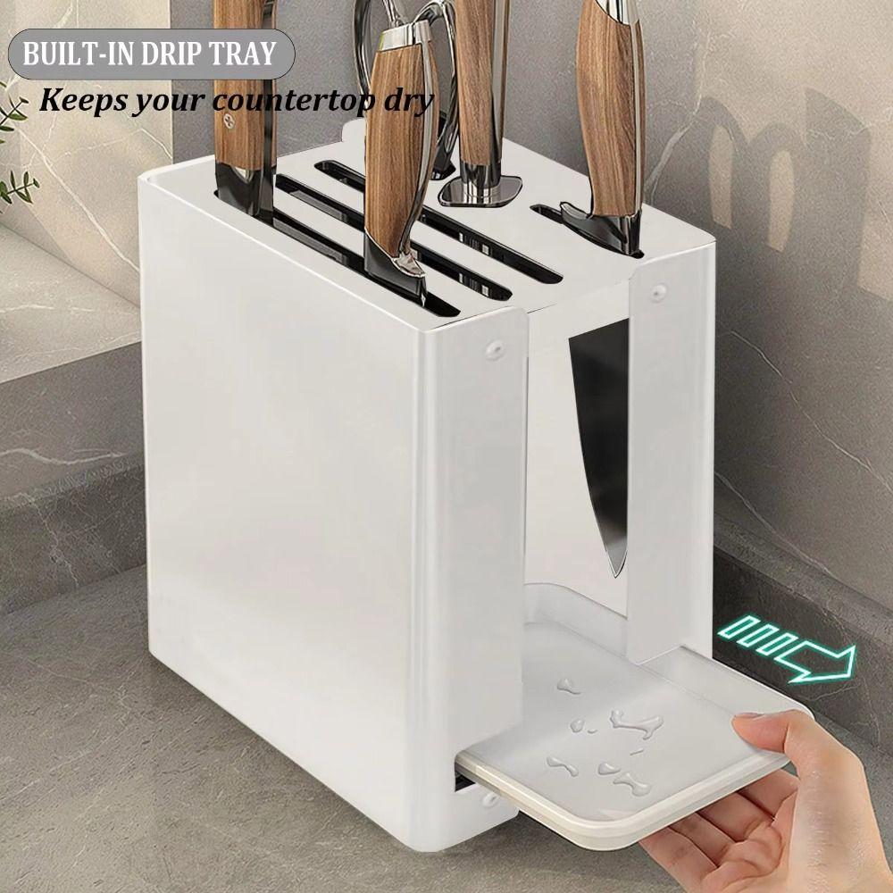 Drain Tray Kitchen Storage Rack Stainless Steel Tool Storage Rack  Countertop Placement