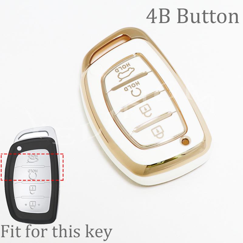 4 Button Car Key Case Cover For Hyundai Avante Sonata Santa Fe Tucson Elantra Azera Creta