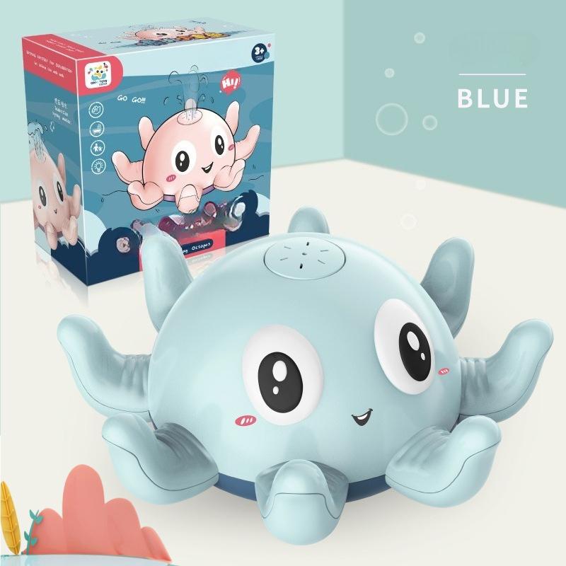 Jucării de baie pentru copii Duș cu apă cu pulverizare Jucării de baie pentru copii Minge de baie electrică cu balenă cu muzică ușoară Jucării cu lumină LED Jucărie pentru cadă