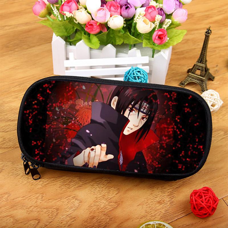 Naruto Uchiha Kakashi Large Capacity Nylon Pencil Case For Students And Office Use