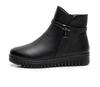 Women's Winter Cotton Flat Heel Short Boots - Non-Slip, Warm, Large Sizes 41-42 for Middle-aged & Elderly