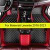 Car Floor Mats For Maserati Levante 2016- Auto Interior Accessories 100% Fit Leather Carpets Rugs Anti Slip Foot Pads 2018
