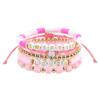 Taylor Elastic Beaded Bracelet Set - Colorful, Multi-Layer, Personalized Letter Jewelry