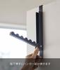 Yamazaki (Yamazaki) Foldable Door Hanger, Black, Approx. W2 x D7-20.5 x H23.5cm (When in Use), Tower Design, Easy to Set Up and Store Away, Product