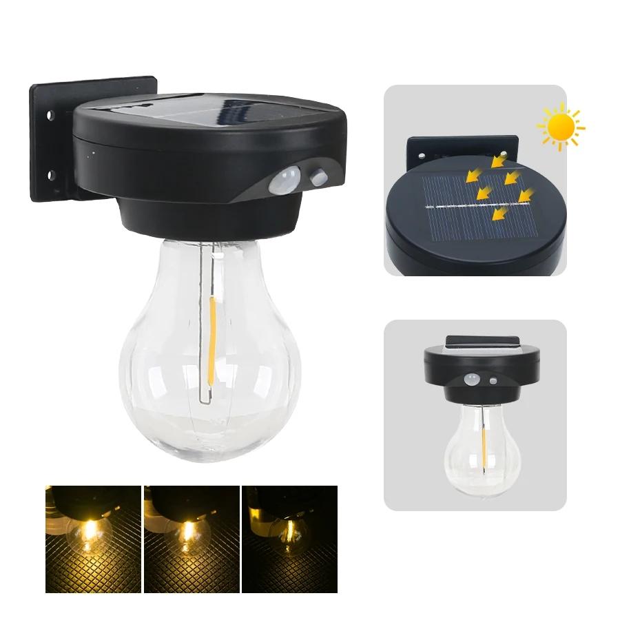 Multiple Styles LED Solar Wall Lamps Waterproof Motion Sensor Lamps with Solar Panels Garden Decoration Security Street Lamp