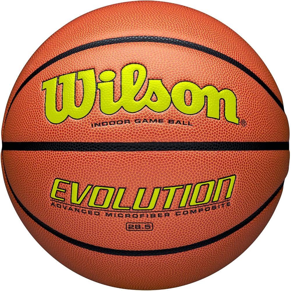 Wilson Evolution Indoor Basketball 6 Size 23.2cm Diameter Orange Optical Yellow