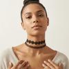 6Pcs/Set Black Color Lace Chokers Adjustable Punk Necklace Fashion Gothic Elastic Necklace  Party