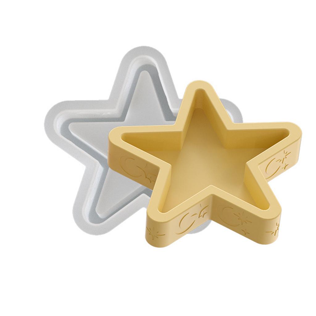 Multipurpose Sturdy Silicone Star Candle Holder Mould Set Portable for Resin Plaster Craft Supplies Assorted Sizes