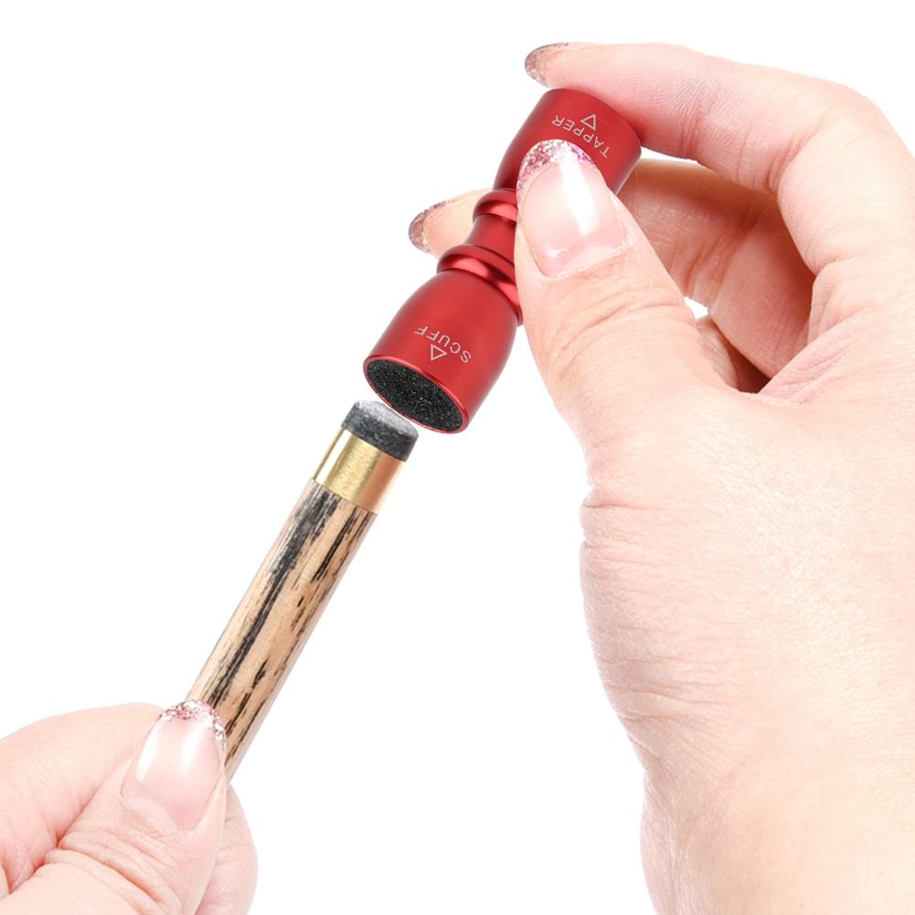 

Portable Mini Billiard Cue Tip Tool Pool Stick Shaper Repair Scuffer Pick Accessory (Red) красный