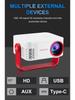 M60 Portable 1080P HD Projector with WiFi and Screen Mirroring, Lightweight for Home Use