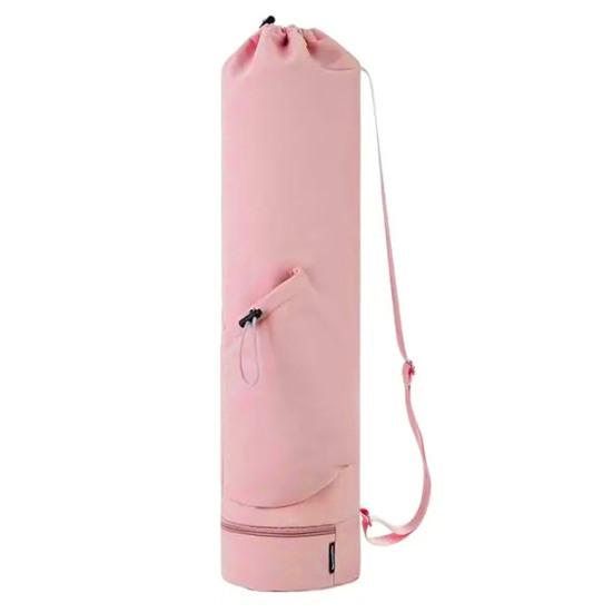

Yoga Mat Bag with Water Bottle Pocket Wet Bag Adjustable Shoulder Strap Portable рожевий
