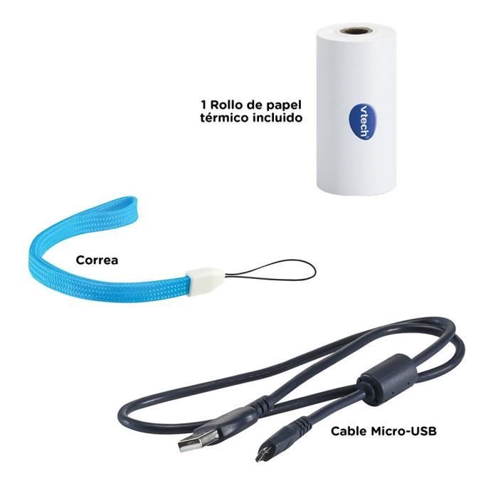 Appareil photo - vtech - kidizoom print cam bleu - selfies faciles - effets spéciaux - jeux inclus