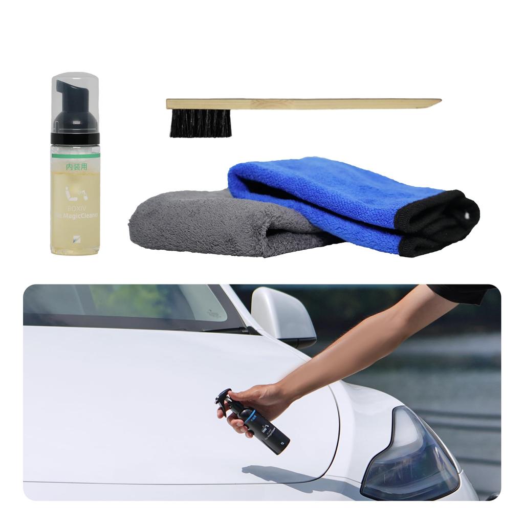 BOXIV The Magic (Interior Set) - Waterless Car Wash Kit 100% Vegetable Dashboard Stain Remover and Seat Stain