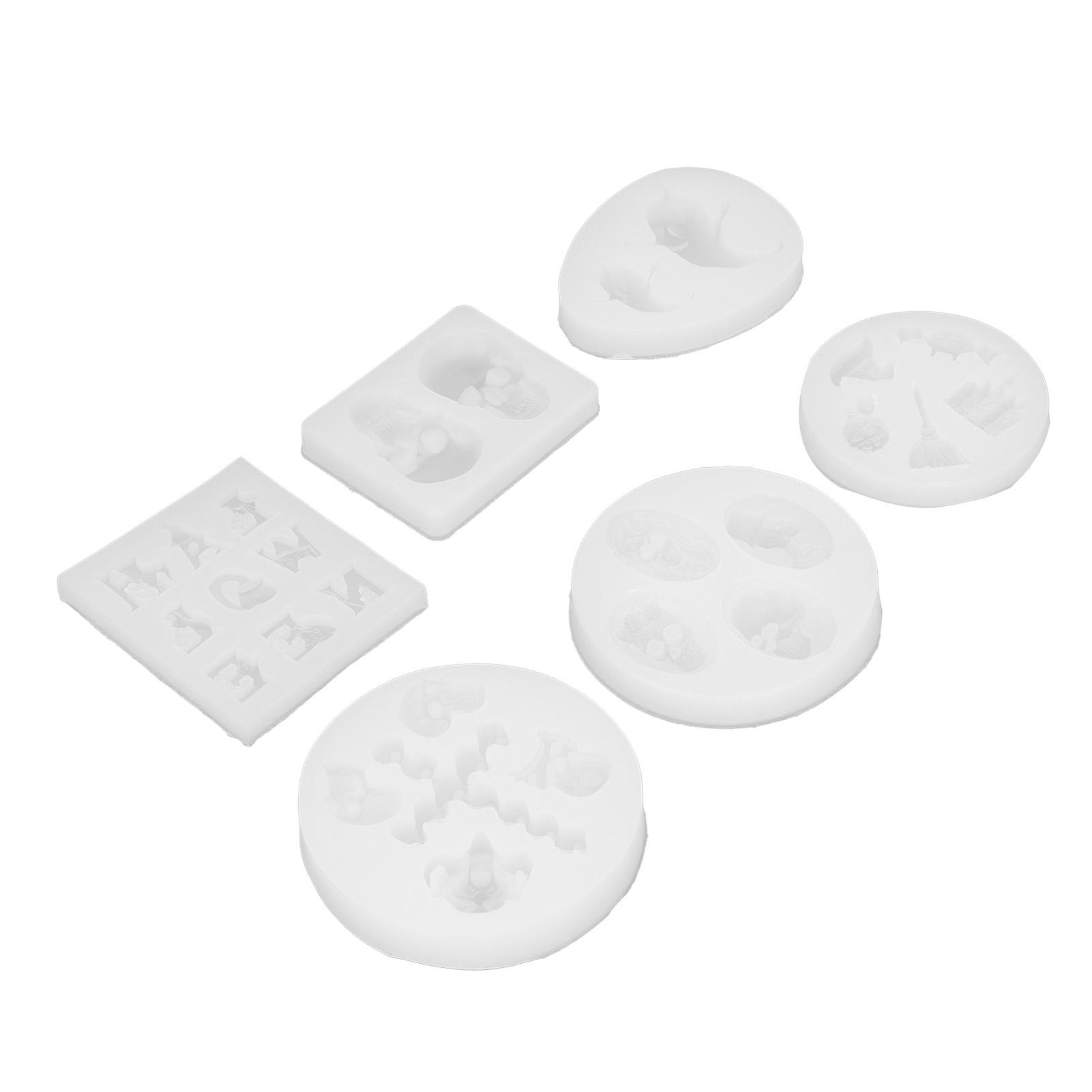 6 шт. Силиконовая форма Череп Крест Призрак Гибкая Мягкая Многоразовая Прозрачная Силиконовая Форма для Выпечки DIY Поделок