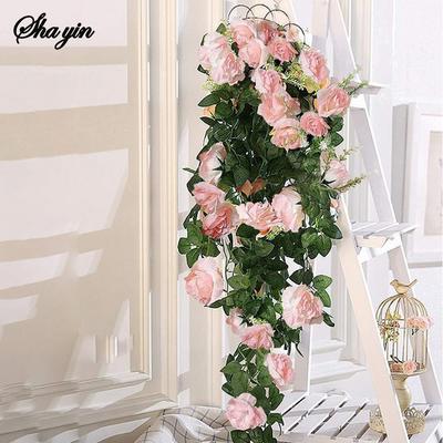 1PC Simulated Rose Vine Branches - 10 Bunches Of Vines. Suitable For Indoor Living Room Water Pipe Decoration As A Plant.