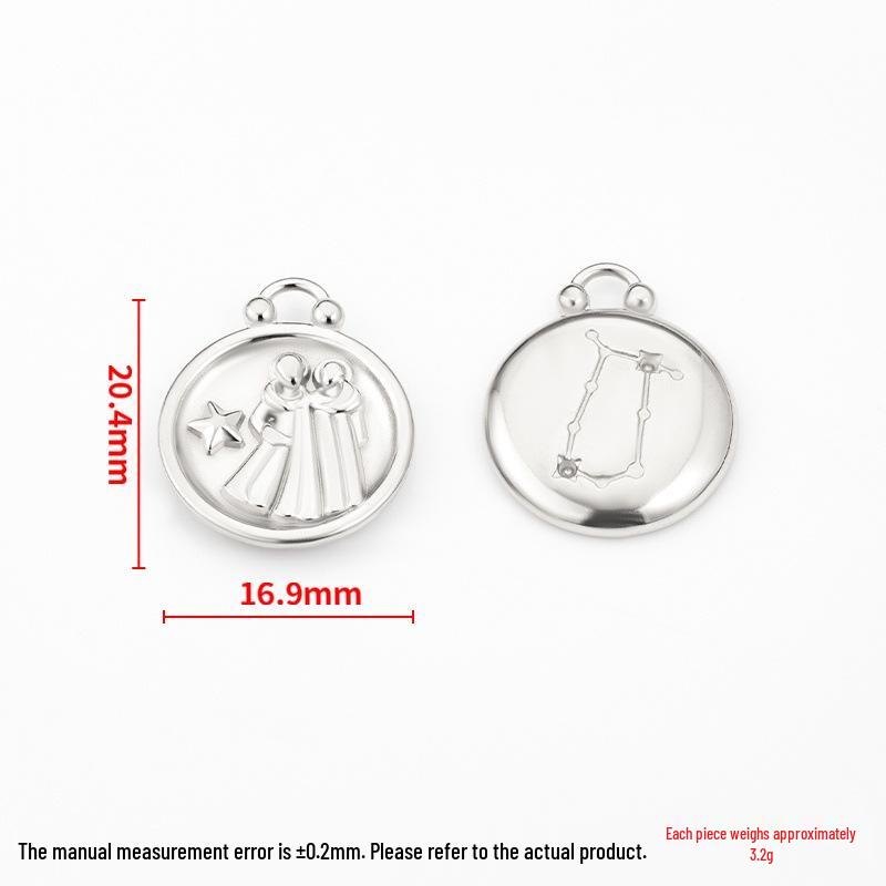 18k Gold Zodiac Pendants for DIY Luxury Jewelry - Small Accessories for Bracelets & Necklaces