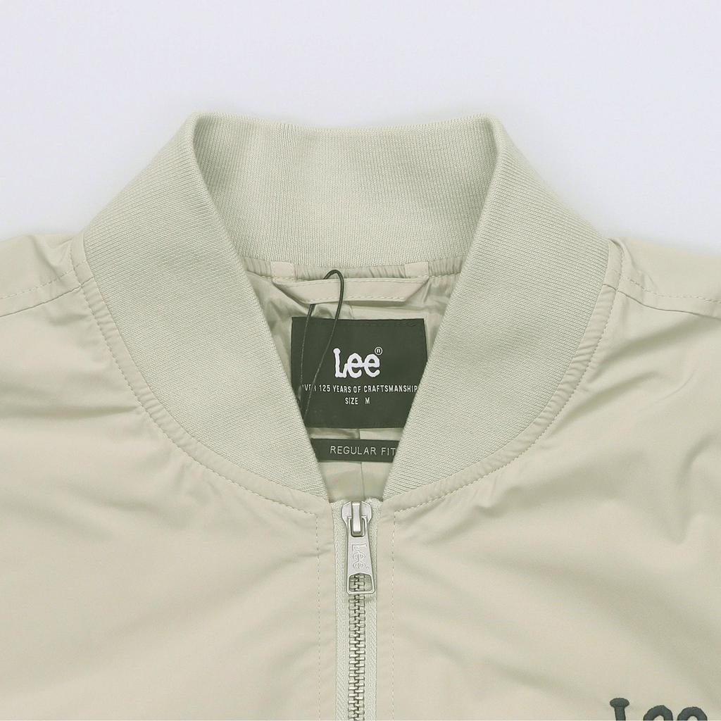 Lee Solid Color Zip Baseball Collar Jacket Men jackets Light-Cyan-Gray LMT006890100092A05169