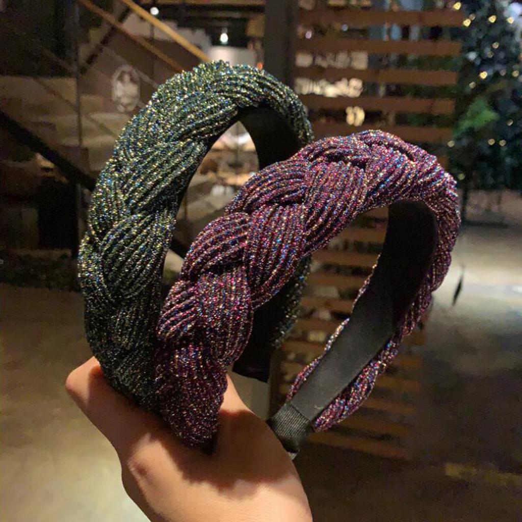 PROLY New Fashion Women Headband Pleated Twist Braid Hairband For Adult Handmade Vintage Headwear Hair Accessories