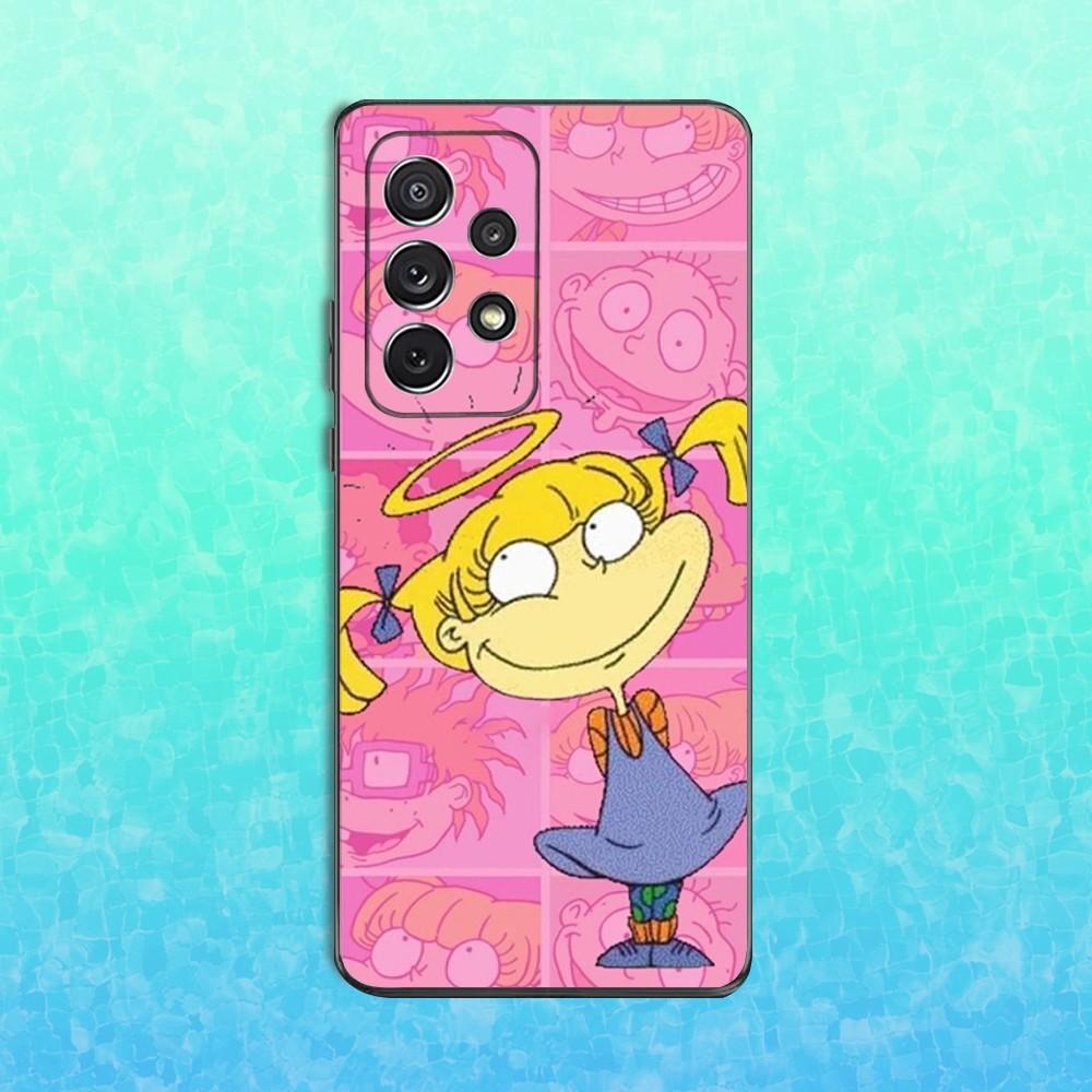 R-Rugrats Chuckie A-Angelica Phone Case For Samsung S25,S24,S23,S22,S21,S20,S10,Ultra,Plus,Lite,FE,Soft Silicone Black Cover Samsung S22plus5G