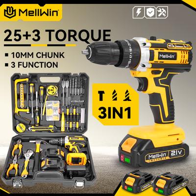 25+3 Torque Electric Impact Drill Multipurpose Cordless Electric Screwdriver DIY Power Tool For Makita 18V Battery