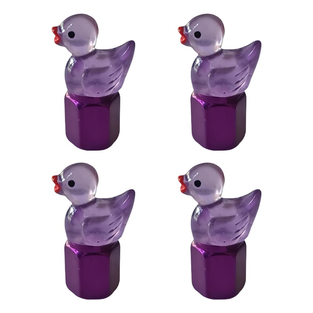 4PCS Cute Duck Tire Valve Caps Universal Valve Stem Caps Covers Decorative Tire Air Valve Caps for Car Motorcycle Bicycle