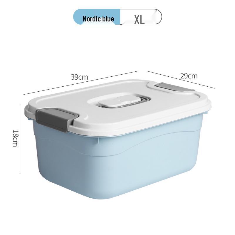 Extra Large Plastic Storage Box with Lid for Clothes, Toys, and Snacks