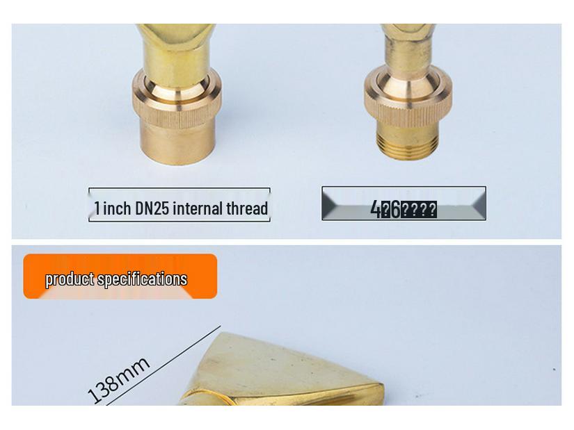 Brass Mushroom Ice Column Jet Fountain Nozzle for Pool and Rockery Landscaping