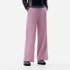 Li Ning Fitness Series Fleece Lined Warm Wide Leg Mid Rise Casual Fashion Knitted Sports Pants Women bottoms AKLV972-7