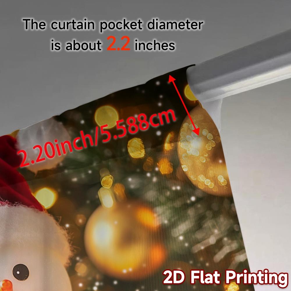 2pcs,Curtains Cute Snowman Christmas Ornaments_b (2) Popular Curtain Fabric Prints Light Filtering Curtains Decorations For Home