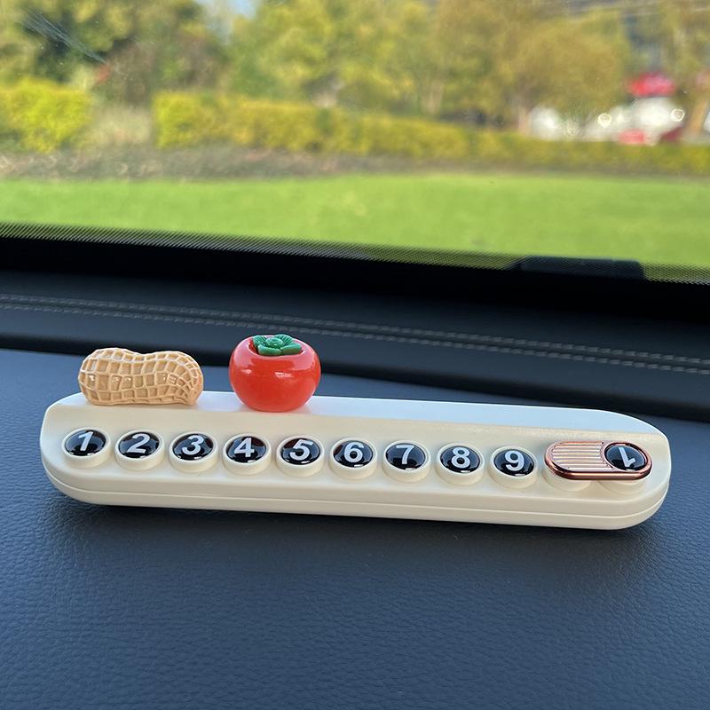 Cartoon Aromatherapy Car Parking Number Plate with Phone Holder