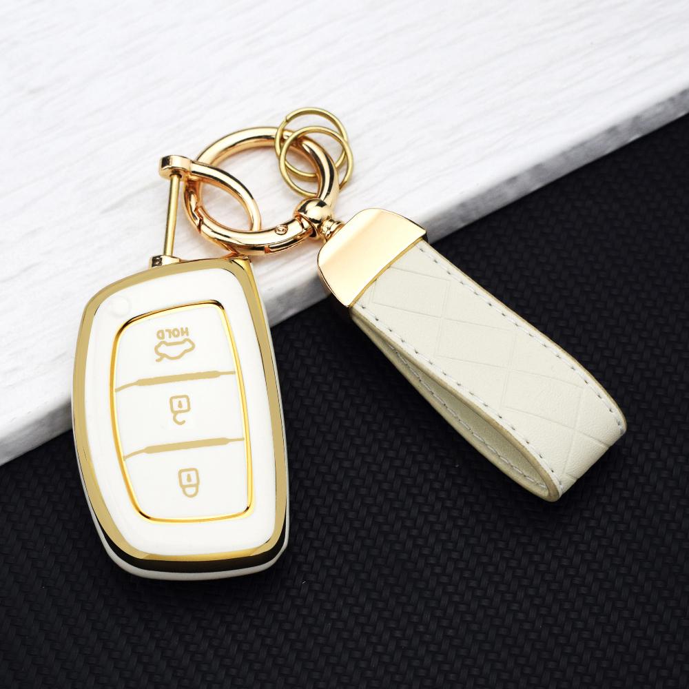 3 Buttons TPU Car Key Case Cover For Hyundai Tucson Sonata Santa Fe Elantra Accent Solaris Verna Ix25 Ix35 I20 I30 I40 Auto Bag