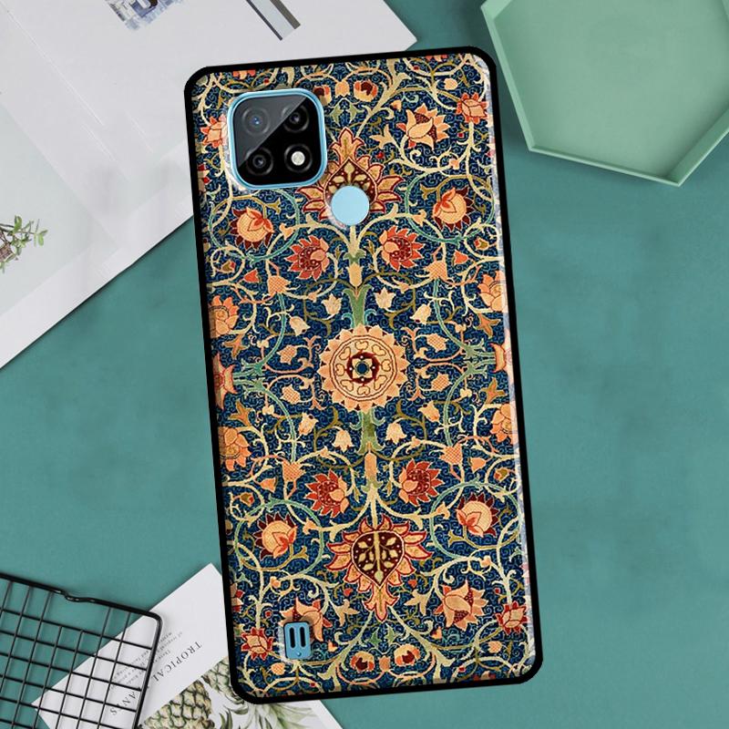 Persian Carpet Floral Pattern Case For Realme 9 Pro Plus 8 8i 9i C35 GT Neo 2 Cover For OnePlus 10 9 Pro Nord2 8T 9R 10R