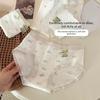 Female Spring Cotton Sweet Printed Skin Friendly Breathable 10A Antibacterial Crotch Wrapped Waist Triangle Briefs