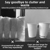 Removable Cup Storage Rack 4 Compartments Paper Cup Holder Desktop Storage Organizer  Milk Tea Shop