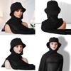 Women's Fashionable Hijab Chiffon Bucket Hat And Scarf Combo Ideal For Spring And Fall