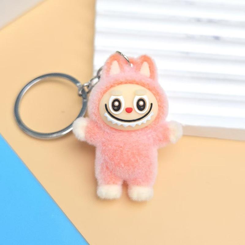 Flocking Doll Cute Pendant Creative Cartoon Keychain Mobile Phone Chain Bag Pendant Gifts