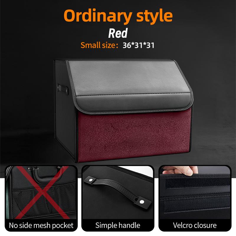 Auto Wildleder Kofferraum Organizer Große Kapazität Leder Faltbare Aufbewahrungsbox Tragbar Multifunktional Werkzeug Organizer Auto Zubehör