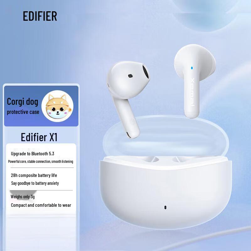 

Edifier X1 True Wireless Half-in-Ear Bluetooth Earbuds