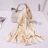 High Quality 100% Silk Scarf Shawl Hijab Wrap Women Hand Roll Edge Spring Summer Beach Scarves