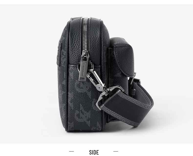 French Brand Men's Soft Cowhide Crossbody & Clutch Phone Bag