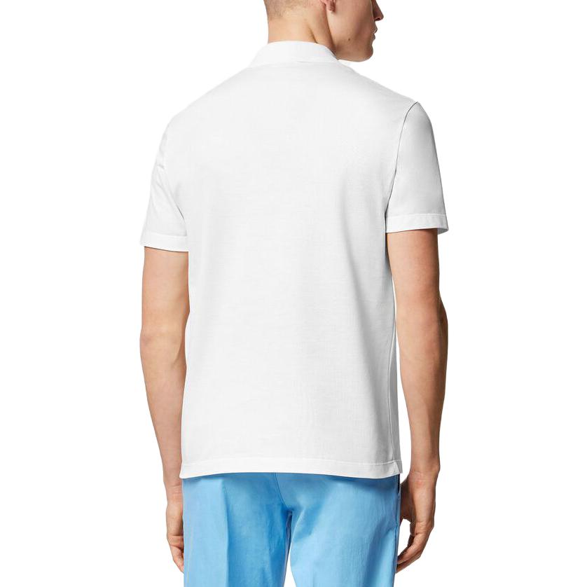 Versace Solid Color Letter Embroidered Short Sleeve Polo Men Polo 1010639-1A07698-1W000