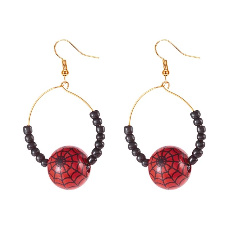 Elegant Black Spiders Bat Drop Earrings Lightweight Zinc Alloy Goth Style Halloween Costume Jewelry Party Ear Accessories