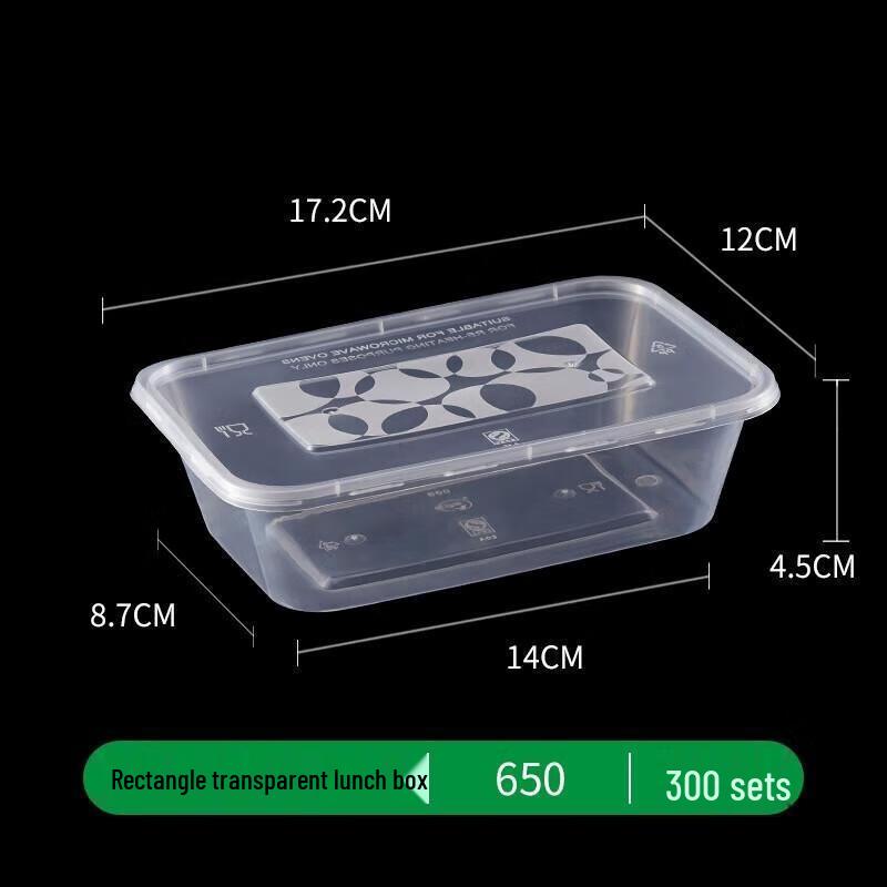 JingJingRS Disposable Square Meal Prep Containers with Lids