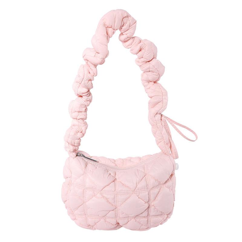 Cotton Shoulder Bag For Women Waterdrop Style With Zipper Closure For Casual Outings