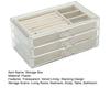 Storage Box with Velvet Lining Display Large Compartment Modular Stacking Design Watches Bracelets Jewelry Organizer