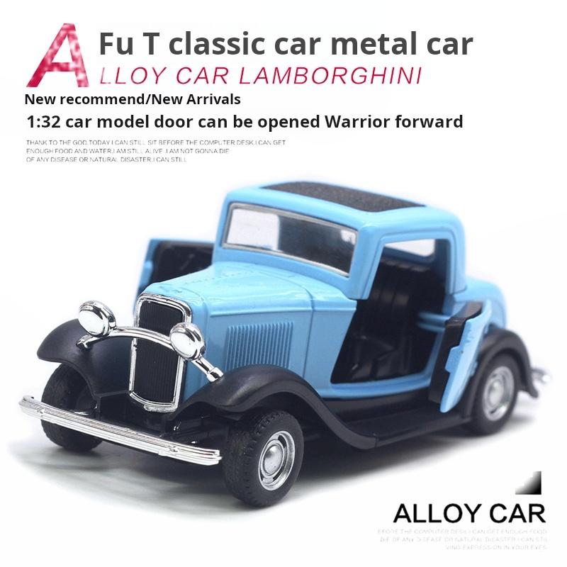 1/32 Scale Alloy Diecast Classic Ford Mustang GT 1967 GT500 Vintage Model Classic Pull Back Toy Car Miniature Vehicle Replica Kid Gift