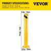 Safety Bollard, 42 Inch Height Bollard Post, 5.5 Inch Diameter Steel Pipe Safety Bollard Post, Yellow Steel Bollard, Steel Safety Bollard with 8
