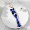New ins style ethnic style mixed color woven cotton rope keychain pendant creative gift for girlfriends